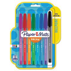 Paper Mate InkJoy 100 Ballpoint Pen, Stick, Medium 1 mm, Eight Assorted Ink and Barrel Colors, 8/Pack (1945932)