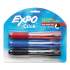 EXPO Click Dry Erase Marker, Broad Chisel Tip, Assorted Colors, 3/Set (1741919)