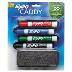 EXPO Whiteboard Caddy Set, Broad Chisel Tip, Assorted Colors, 4/Set (1785294)