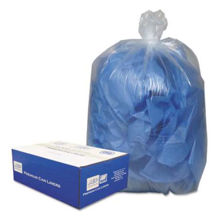 Classic Clear Linear Low-Density Can Liners, 60 gal, 0.9 mil, 38" x 58", Clear, 100/Carton (385822C)