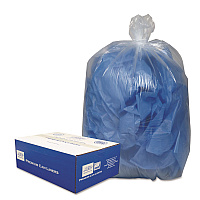 Linear Low-Density Can Liners, 10 gal, 0.6 mil, 24" x 23", Clear, 25 Bags/Roll, 20 Rolls/Carton (242315C)