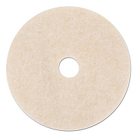 Ultra High-Speed TopLine Floor Burnishing Pads 3200, 24" Diameter, White/Amber, 5/Carton (18069)