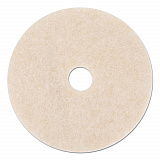 Ultra High-Speed TopLine Floor Burnishing Pads 3200, 17" Diameter, White/Amber, 5/Carton (18063)