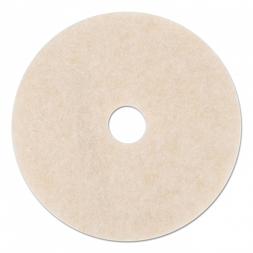 Ultra High-Speed TopLine Floor Burnishing Pads 3200, 17" Diameter, White/Amber, 5/Carton (18063)