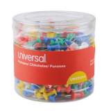 Universal Colored Push Pins, Plastic, Assorted, 3/8", 400/Pack (31314)