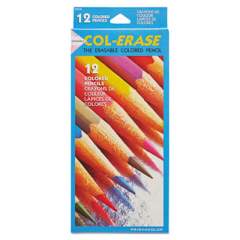 Prismacolor Col-Erase Pencil with Eraser, 0.7 mm, 2B (#1), Assorted Lead/Barrel Colors, Dozen (20516)