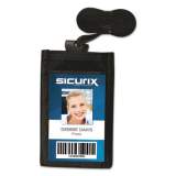 Sicurix ID Neck Pouch, Vertical, 3 x 4 3/4, Black (55120)