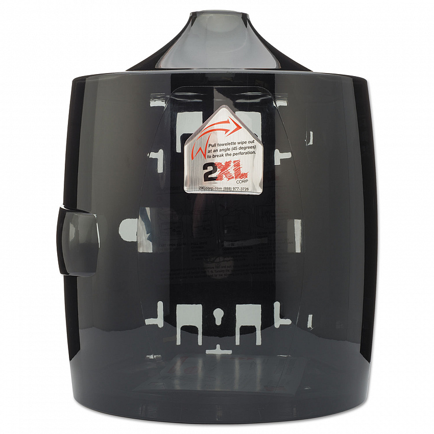 Contemporary Wall Mount Wipe Dispenser, 11 x 11 x 13, Smoke Gray (L80)