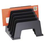 Universal Recycled Plastic Incline Sorter, 5 Sections, DL to A5 Size Files, 8" x 5.5" x 6", Black (08104)