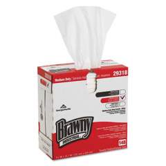 Brawny Industrial Light Weight Hef Disposable Shop Towels, 9.1 X 16.7, White, 148/box, 10/carton (29318)