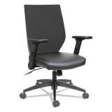 Alera EB-T Series Synchro Mid-Back Flip-Arm Chair, Supports Up to 275 lb, 17.71" to 21.65" Seat Height, Black (EBT4215)