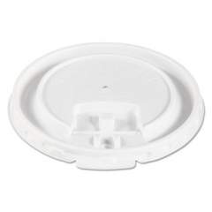 Dart Lift Back and Lock Tab Cup Lids for Foam Cups, Fits 10 oz Trophy Cups, White, 2,000/Carton (DLX10R)