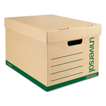 Universal Professional-Grade Heavy-Duty Storage Boxes, Letter/Legal Files, Kraft/Green, 12/Carton (28225)