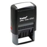 Trodat Economy 5-in-1 Date Stamp, Self-Inking, 1.63" x 1", Blue/Red (E4754)