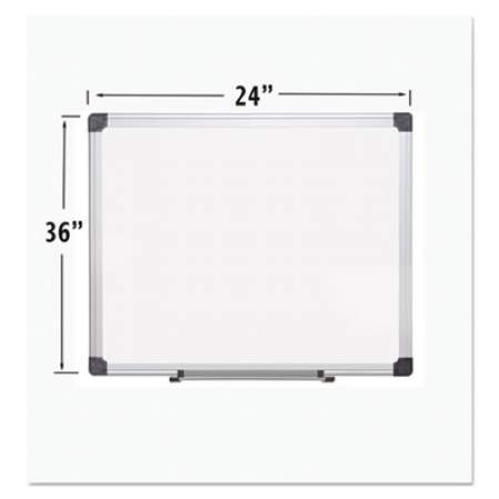 MasterVision Porcelain Value Dry Erase Board, 24 x 36, White, Aluminum Frame (CR0601170MV)