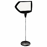 Magnetic Dry Erase Floor Stand Signs, White 25" x 17" Arrow Surface, Black/Silver Frame, 25" x 10" x 38" to 63" (SIG01010101)