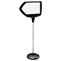 Magnetic Dry Erase Floor Stand Signs, White 25" x 17" Arrow Surface, Black/Silver Frame, 25" x 10" x 38" to 63" (SIG01010101)