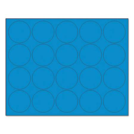 MasterVision Interchangeable Magnetic Board Accessories, Circles, Blue, 3/4", 20/Pack (FM1601)