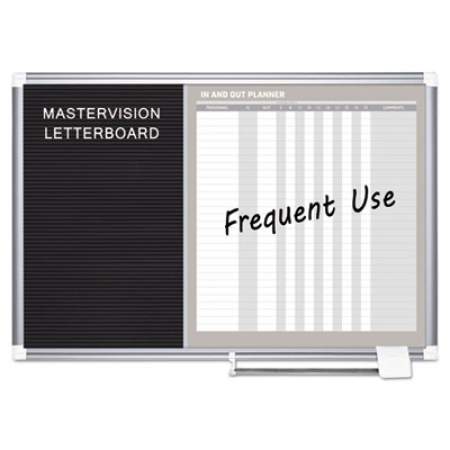 MasterVision In-Out and Notice Board, 36x24, Silver Frame (GA0387830)