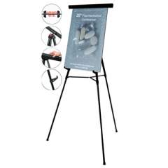 MasterVision Telescoping Tripod Display Easel, Adjusts 35" to 64" High, Metal, Black (FLX09101MV)