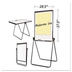 MasterVision Folds-to-a-Table Melamine Easel, 28 1/2 x 37 1/2, White, Steel/Laminate (EA14000583MV)