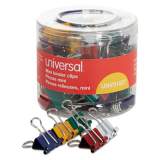 Universal Binder Clips in Dispenser Tub, Mini, Assorted Colors, 60/Pack (31027)