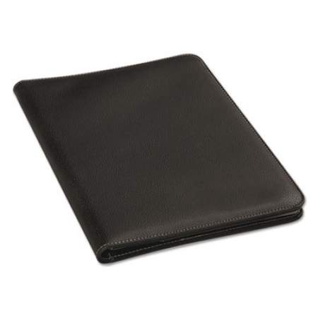 Universal Leather-Look Pad Folio, Inside Flap Pocket w/Card Holder, Black (32660)