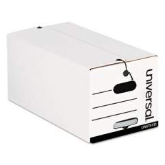 Universal Deluxe Quick Set-up String-and-Button Boxes, Legal Files, White, 12/Carton (75131)