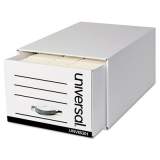 Universal Heavy-Duty Storage Drawers, Legal Files, 17.25" x 25.5" x 11.5", White, 6/Carton (85301)