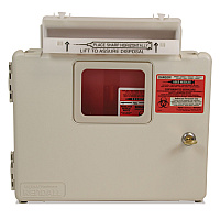 In-Room Locking Wall Mount Sharps Container Cabinet System, 5 qt, ABS Plastic, Beige (SWMU000609)