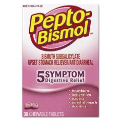 Pepto-Bismol Chewable Tablets, Original Flavor, 30/Box (03977BX)