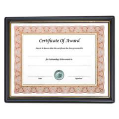 NuDell Economy Framed Achievement/Appreciation Awards, 11 x 8.5, Horiztontal Orientation, White with Black Border (19210)