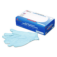 8415014920179, SKILCRAFT Nitrile General Purpose Gloves, Powder-Free, Medium, 4 mil Thick, 9.5" Long, Blue, 100/Box (4920179)