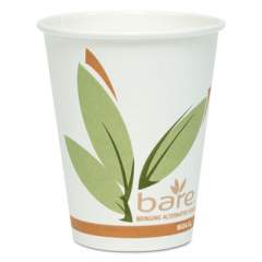 Dart Bare by Solo Eco-Forward Recycled Content PCF Paper Hot Cups, 8 oz, Green/White/Beige, 500/Carton (OF8RCJ8484)