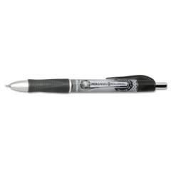 AbilityOne 7520016539297 SKILCRAFT Needle Point Roller Ball Pen, Retractable, Fine 0.5 mm, Black Ink, Gray/Black/White Barrel, Dozen
