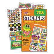 TREND Sticker Assortment Pack, Frogs, Starts, Thank You!, Assorted Colors, 738/Pad (5011)