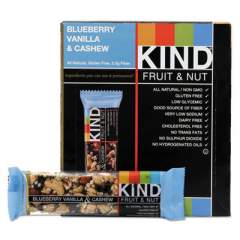 KIND Fruit and Nut Bars, Blueberry Vanilla and Cashew, 1.4 oz Bar, 12/Box (18039)