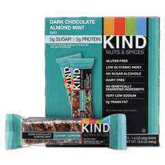 KIND Nuts and Spices Bar, Dark Chocolate Almond Mint, 1.4 oz Bar, 12/Box (19988)