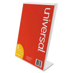 Universal Clear L-Style Freestanding Frame, 8 1/2 x 11 Insert, 3/Pack (76852)