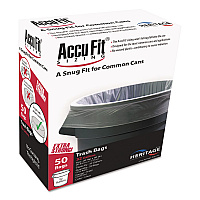 Linear Low Density Can Liners with AccuFit Sizing, 32 gal, 0.9 mil, 33" x 44", Clear, 50/Box (H6644TCRC1)