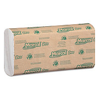 100% Recycled Folded Paper Towels, C-Fold, 1-Ply, 12.88 x 10.13, White, 150/Pack, 16 Packs/Carton (P100B)