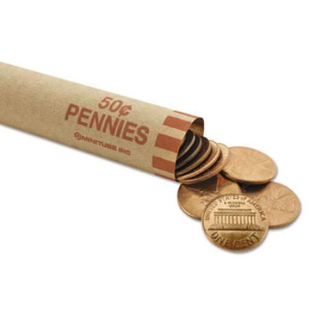 MMF Nested Preformed Coin Wrappers, Pennies, $.50, Red, 1000 Wrappers/Box (2160640A07)