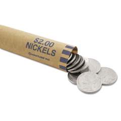 MMF Nested Preformed Coin Wrappers, Nickels, $2.00, Blue, 1000 Wrappers/Box (2160640B08)