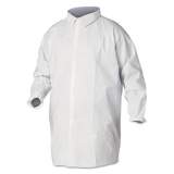 KleenGuard A40 Liquid And Particle Protection Lab Coats, Large, White, 30/carton (44443)