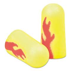 3M EARsoft Blasts Earplugs, Uncorded, Foam, Yellow Neon/Red Flame, 200 Pairs (3121252)