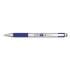 Zebra F-301 Ballpoint Pen, Retractable, Fine 0.7 mm, Blue Ink, Stainless Steel/Blue Barrel (27120)
