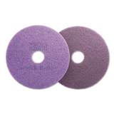Scotch-Brite Diamond Floor Pads, 16" Diameter, Purple, 5/Carton (08743)
