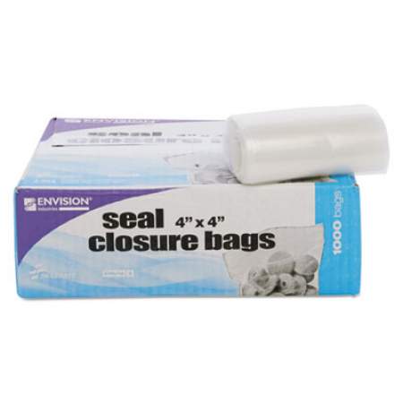 Stout by Envision Seal Closure Bags, 2 mil, 4" x 4", Clear, 1,000/Carton (ZF001C)