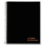 TOPS JEN Action Planner, 1 Subject, Narrow Rule, Black Cover, 8.5 x 6.75, 84 Sheets (63827)