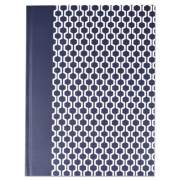 Universal Casebound Hardcover Notebook, 1 Subject, Wide/Legal Rule, Dark Blue/White Cover, 10.25 x 7.63, 150 Sheets (66351)